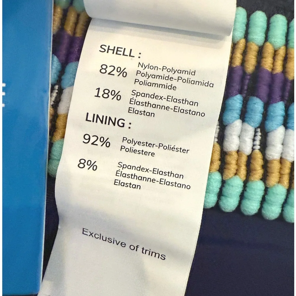 NWT CUPSHE Navy Blue High Waist Bikini 2-Piece Set‎ Swimsuit Womens L - Picture 6 of 9